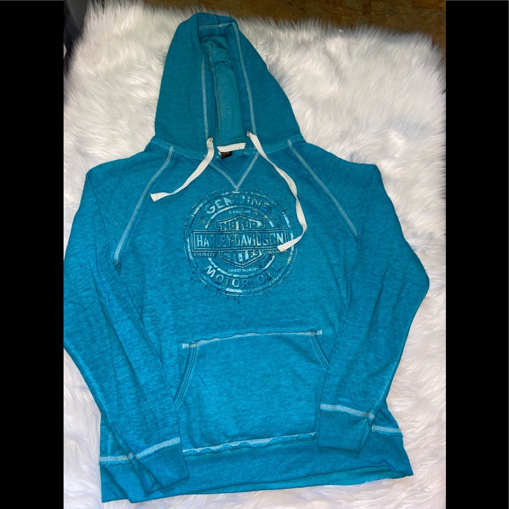 Harley Davidson Ladies hooded mineral wash sweatshirt - Medium